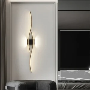 Lâmpada de Parede LED Curva com Controle Remoto