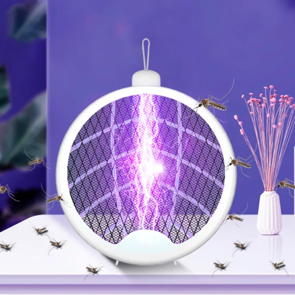 Mosquitos com a Raquete Recarregável 2 em 1