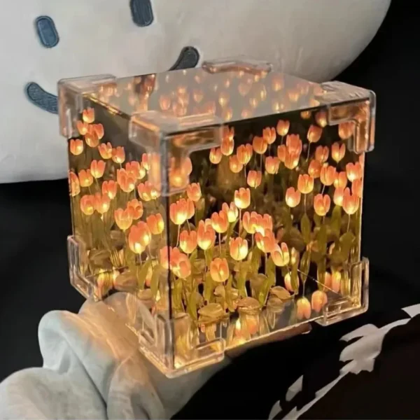 Lâmpada de noite pequena tridimensional