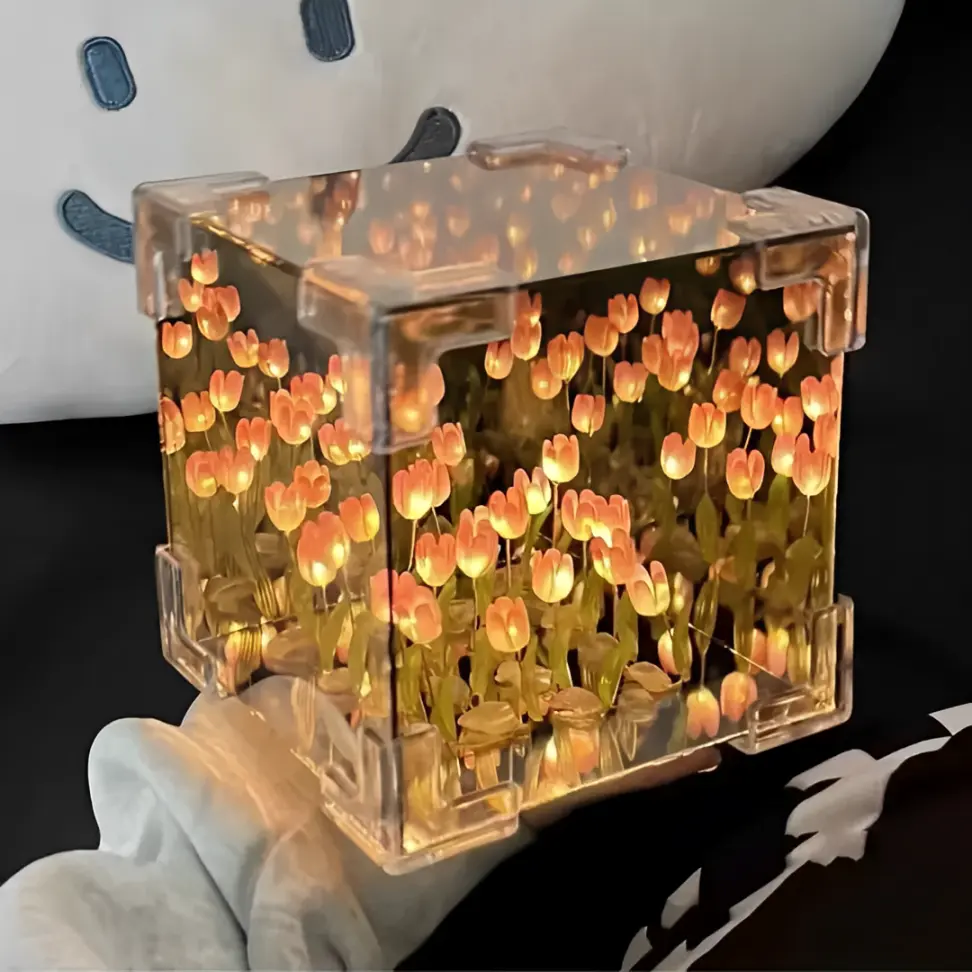 Lâmpada de noite pequena tridimensional