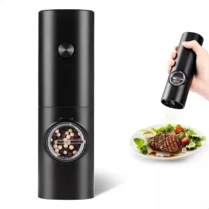 Moedor automático elétrico de pimenta e sal com luz LED