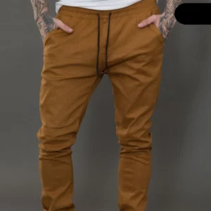 Calça Jogger Sarja Masculina Caramelo