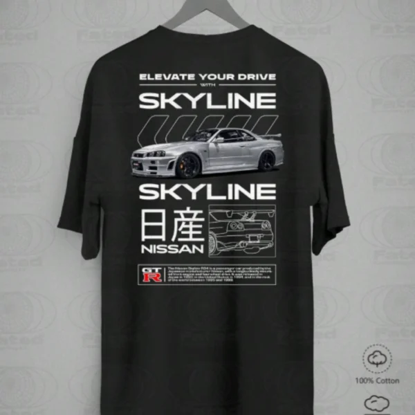 Camiseta carro esportivo Skyline GT-R R34 - Imagem 2