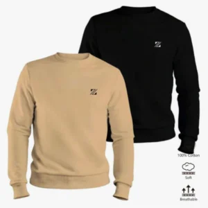 Kit 2 Blusa Moletom Gola Redonda