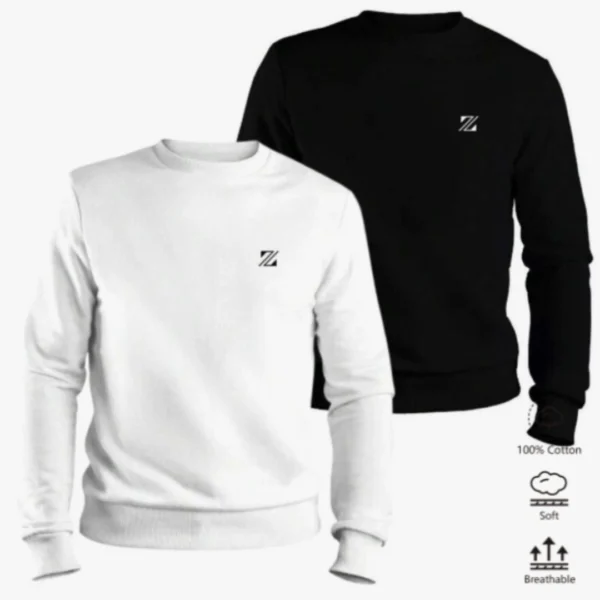 Kit 2 Blusa Moletom Gola Redonda - Imagem 2