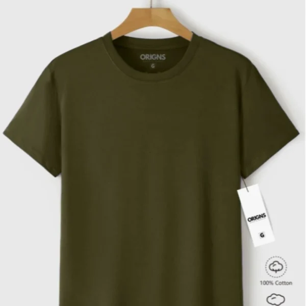 Kit 5 Camiseta Masculina Básica Lisa Algodão - Imagem 2