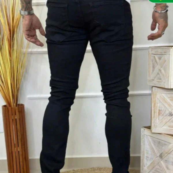 Calça Jeans Masculina Skinny Preta - Imagem 2