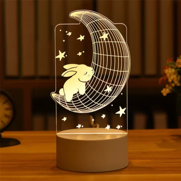 Lâmpada 3D LED Acrílico USB