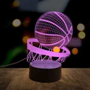 modelagem de basquete luz noturna 3D