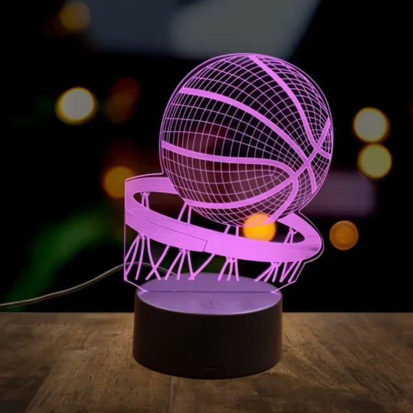 modelagem de basquete luz noturna 3D