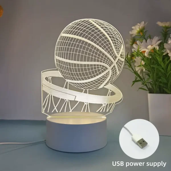 modelagem de basquete luz noturna 3D - Imagem 3