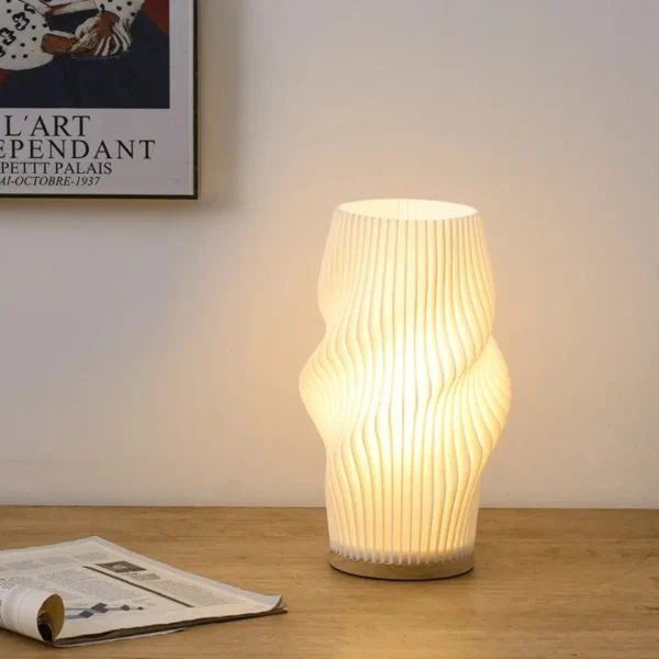 Estilo creme francês lâmpada de mesa 3d - Imagem 2