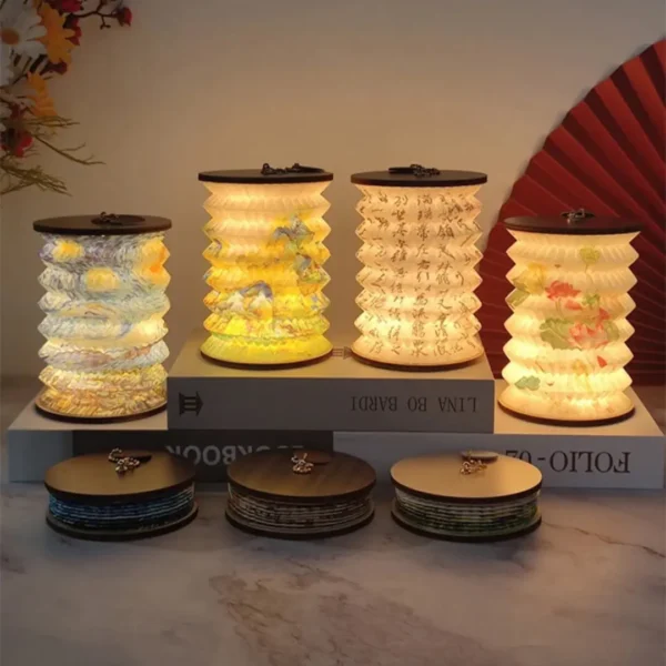 Lâmpada de mesa estilo japão