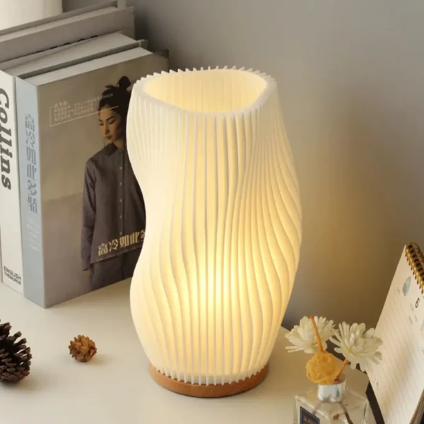 Estilo creme francês lâmpada de mesa 3d